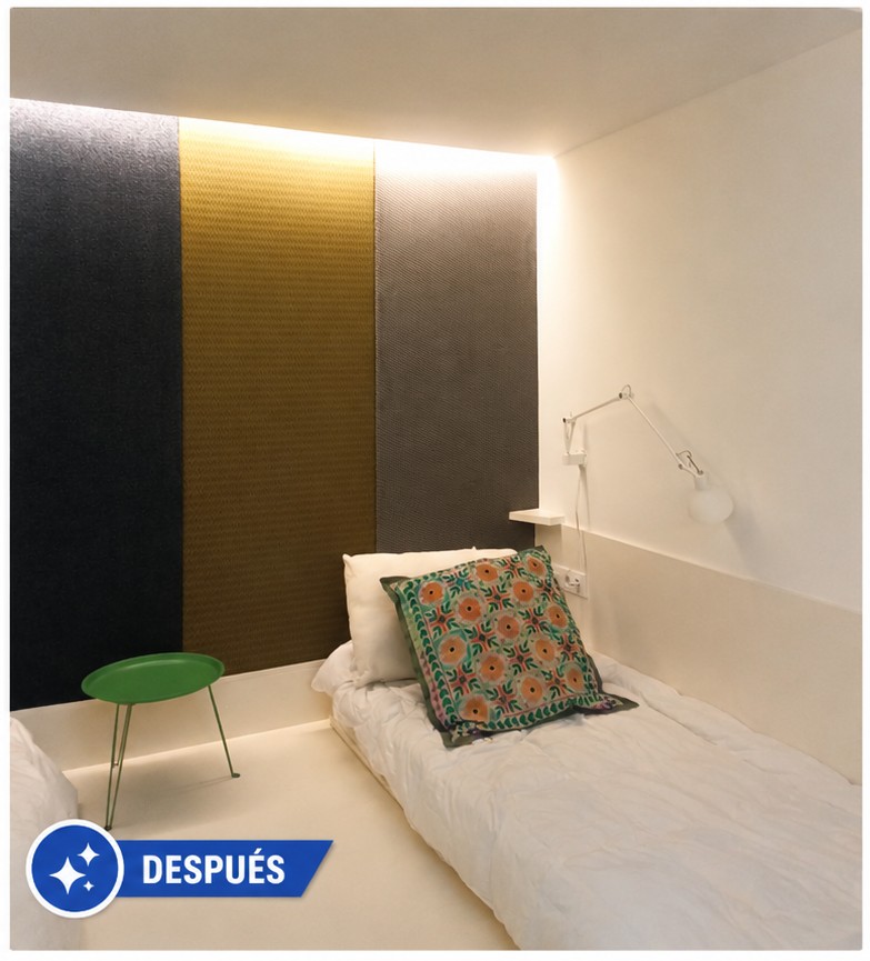 Rehabilitación interior tras tratamiento de humedad en Sants — después
